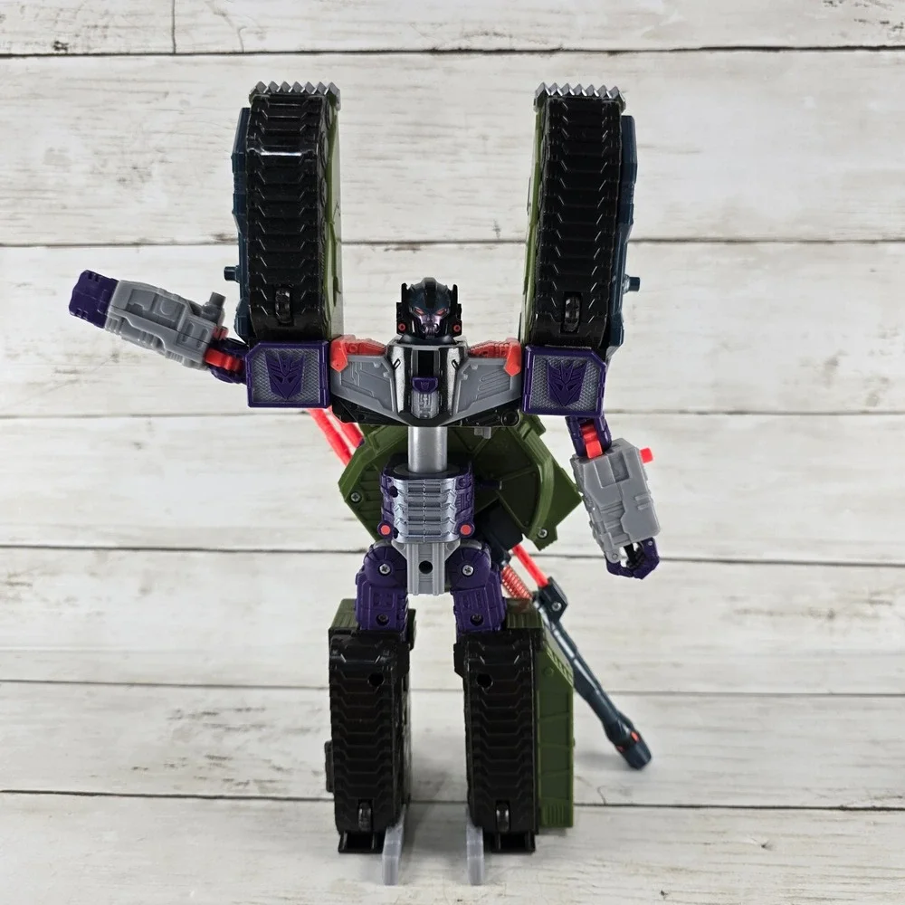 Vintage Transformers Armada Megatron Decepticon Tank Action Figure Green Purple